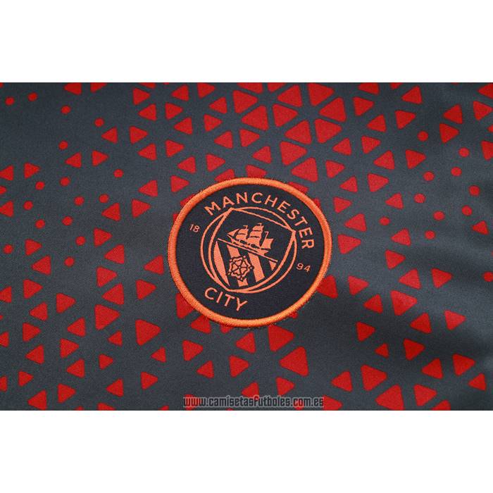 Chandal del Manchester City Manga Corta 2023-2024 Rojo - Pantalon Corto